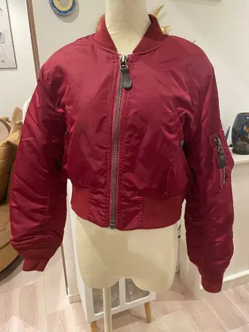 MA-1 숏 블루종 레드