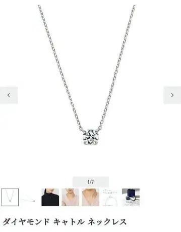 반돔 아오야마 다이아몬드 캐틀 목걸이 0.32캐럿