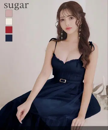 Dea. 네이비 티어드 드레스 M 사이즈