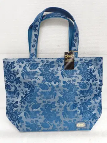 미사용품 FEILER 페이러 파라디스 패턴 토트백 블루 B9-B