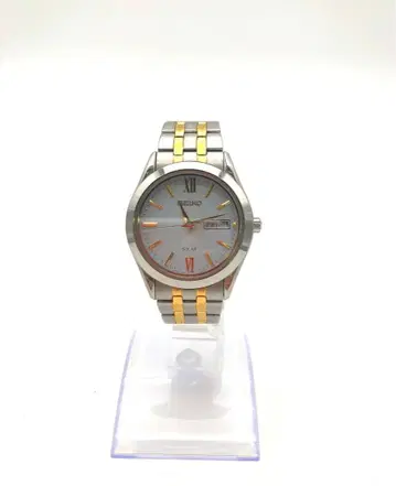 세이코 솔라 손목시계 실버/골드