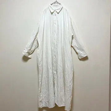 니코앤드 셔츠 원피스 코듀로이 화이트 루즈핏 롱 기장 가을/겨울