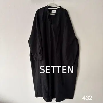 새상품급 세텐 블랙 셔츠 원피스 V넥 긴팔