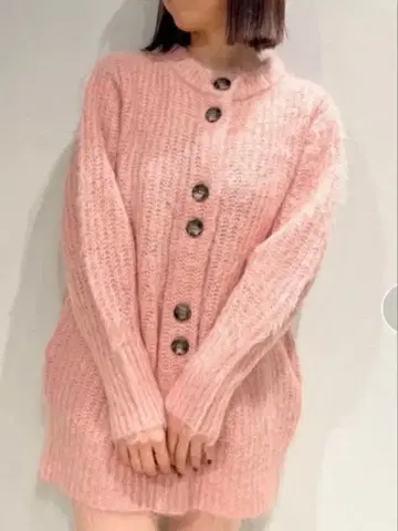 새상품급! SNIDEL 모헤어 가디건 미니 원피스