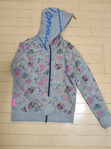 Tommy 컬러풀 프린트 후드 부착 후드티