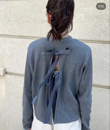 bow.a 와플 리본 상의