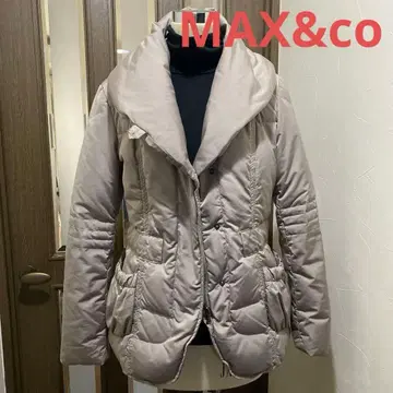 MAX&co 베이지 다운 자켓 빅 옷깃