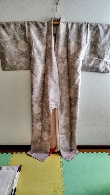 기모노 코몬 오시마 옅은 핑크