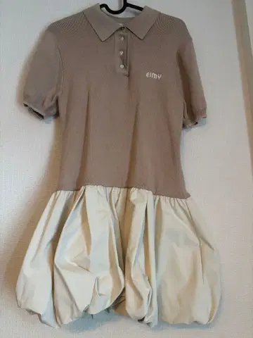 elmy 폴로 셔츠 스타일 미니 원피스