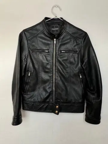 블랙 가죽 라이더 자켓 40