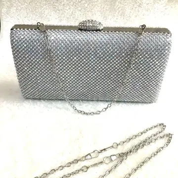 실버 스와로브스키 클러치백 [새상품급]