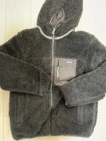 파타고니아 키즈 리버서블 레이디 프레디 보아 블랙 XL