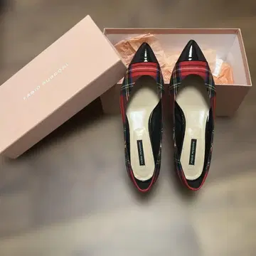 FABIUS RISONI 체크 무늬 펌프스