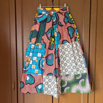 아프리칸 프린트 롱 스커트