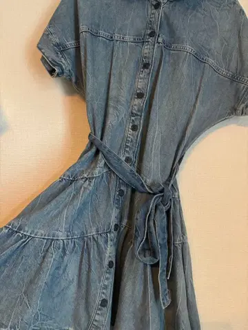 ZARA 데님 원피스 버튼 업