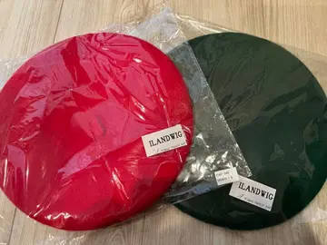 미사용 새상품 크리스마스 펠트 베레모 빨간색 그린 세트 어린이용