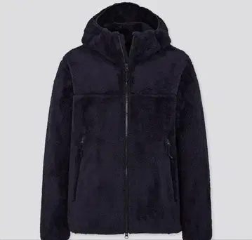 유니클로 방풍 퍼 플리스 풀 집업 후드티 NAVY S 남성용