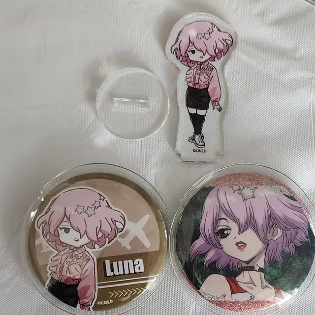 닥터스톤 루나 아크릴 스탠드 캔뱃지 세트
