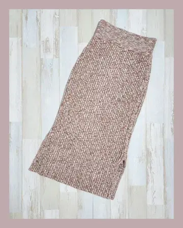 9 [택 포함 새상품] 스나이델 멜란지 니트 스커트 빨간색 롱 기장