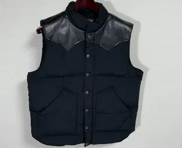 SUGAR CANE 가죽 요크 다운 베스트 아메카지 바이커 동양