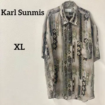 칼 선미스 올 패턴 반팔 셔츠 남성용 일본제