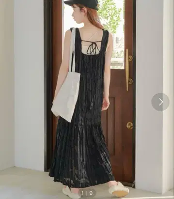 Kastane 시어 자카드 레이스 민소매 원피스 0 사이즈