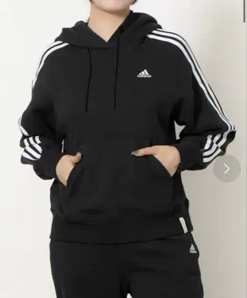 adidas 여성용 맨투맨 후드티 맨투맨 후디 (블랙)