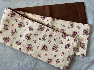 미니 꽃무늬 면 반폭 오비