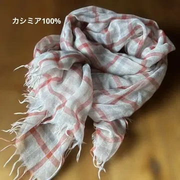 캐시미어 100% 마가렛호웰 체크 무늬 스톨