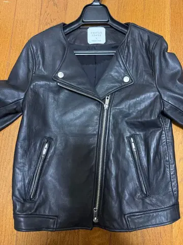 UNITED TOKYO 블랙 가죽 라이더스