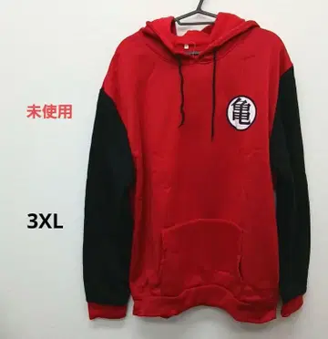 미사용 새상품 드래곤볼 후드티 레드 거북이 속기모 3XL