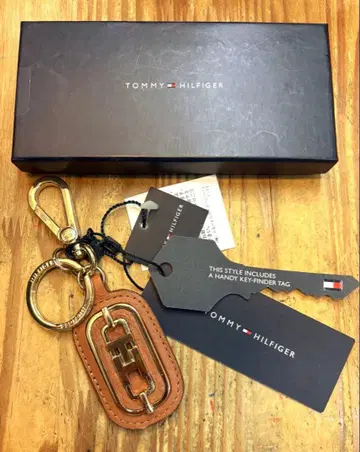 새상품 타미힐피거 카라비너 키링 소가죽