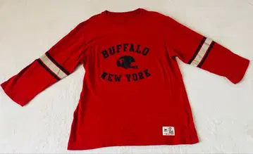 TMT BUFFALO NEW YORK 7부 소매 티셔츠 레드 L