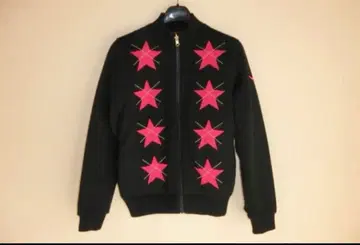 캘러웨이 충전솜 다운 퀼팅 별 니트 리버서블 블랙 블루종