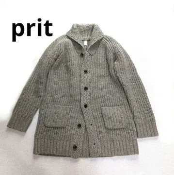 prit 프릿 니트 가디건 울 큼직한