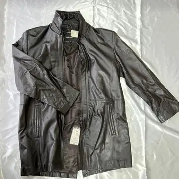 DURANTE 다크 브라운 가죽 자켓