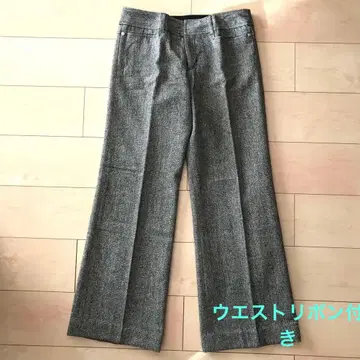 그레이 와이드 팬츠 스트레이트 팬츠 크리스마스 이벤트 팬츠 여성용