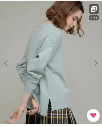 Sunny Label [세탁 가능] 사이드 슬릿 하이 게이지 풀오버