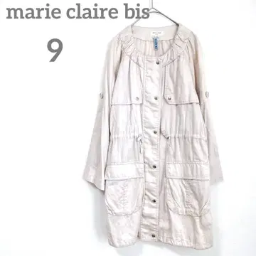 마리끌레르비스 노카라 코트 9 M 베이지 계열 모즈 코트 페미닌