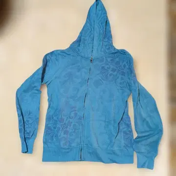 플로럴 패턴 후드 부착 후드티