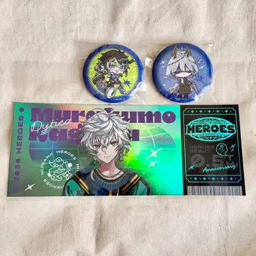 니지산지 소우운 카게츠 이나미 라이 코야나기 로우 티켓풍 카드 캔뱃지