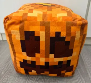 마크 블록 BIG 인형  호박 큐브형