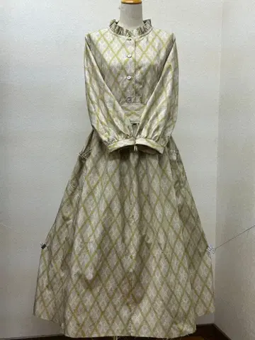 기모노 리메이크 오시마 명주 원피스 앞 버튼 L 사이즈