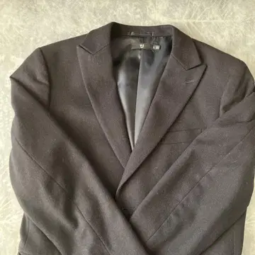 UNIQLO+J 블랙 울 테일러드 자켓 L