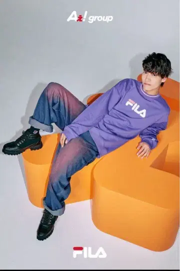 FILA 퍼플 크루넥 트레이닝복 A!group 사노 마사야