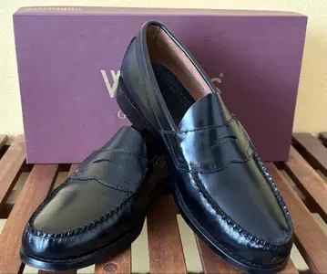 새상품급 G.H.BASS LOGAN BLACK 코인 로퍼 US7