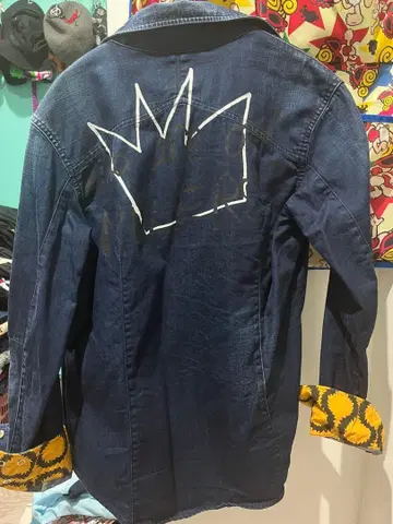 비비안 웨스트우드 데님 셔츠 스퀴글 크라운 자수