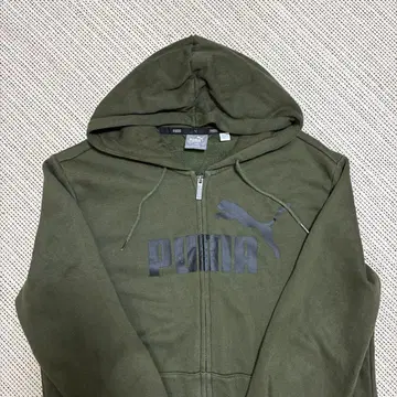 USA 구제 의류 PUMA 푸마 지퍼 후드티 카키 그린 M 맨투맨 y2k