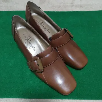 긴자 카네마츠 브라운 스퀘어토 펌프스 22.5 EE