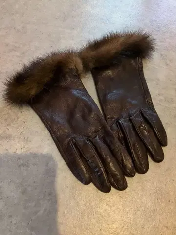 이탈리아제 셀모네타그로브스 천연 가죽 가죽 그로브 다크 브라운 퍼